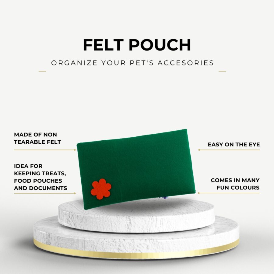 HRIKU ORGANIZER FOR PASSPORTS, DOCUMENTS, PET PASSPORTS, ACCESSORIES AND STATIONERY WITH MAGNETIC BUTTON CLOSURE IN FELT - MARIGOLD - Image 2
