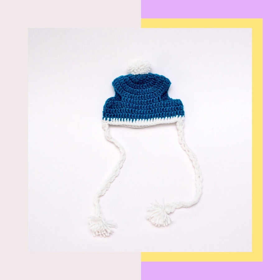 HRIKU BLUE MOON WOOLLEN CAP FOR PETS - (BLUE) - Image 2
