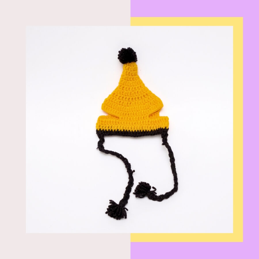 HRIKU BEES KNEES WOOLLEN CAP FOR PETS - (YELLOW) - Image 2