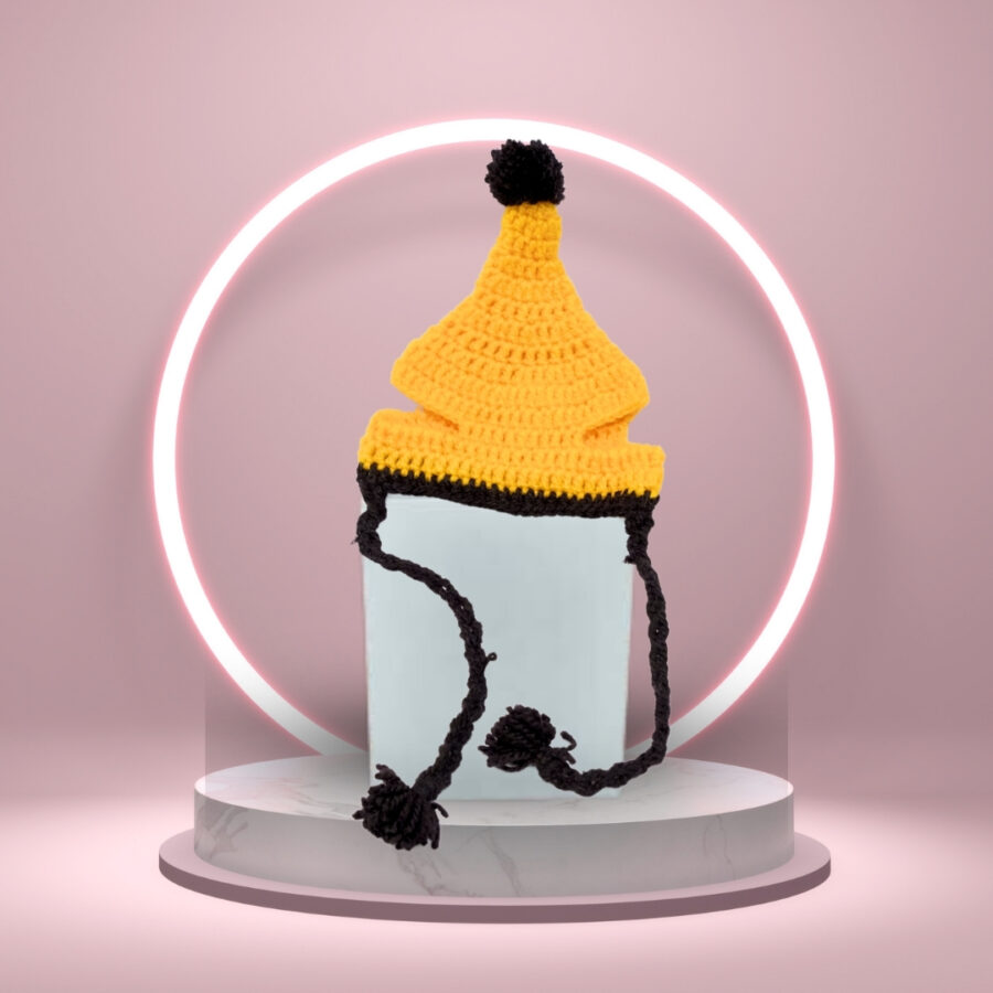 HRIKU BEES KNEES WOOLLEN CAP FOR PETS - (YELLOW)