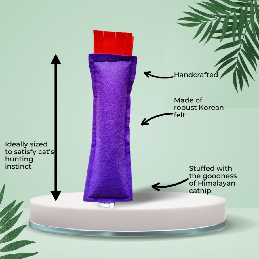 HRIKU CATNIP BUNNY KICKER TOY FOR CATS (PURPLE) - Image 2
