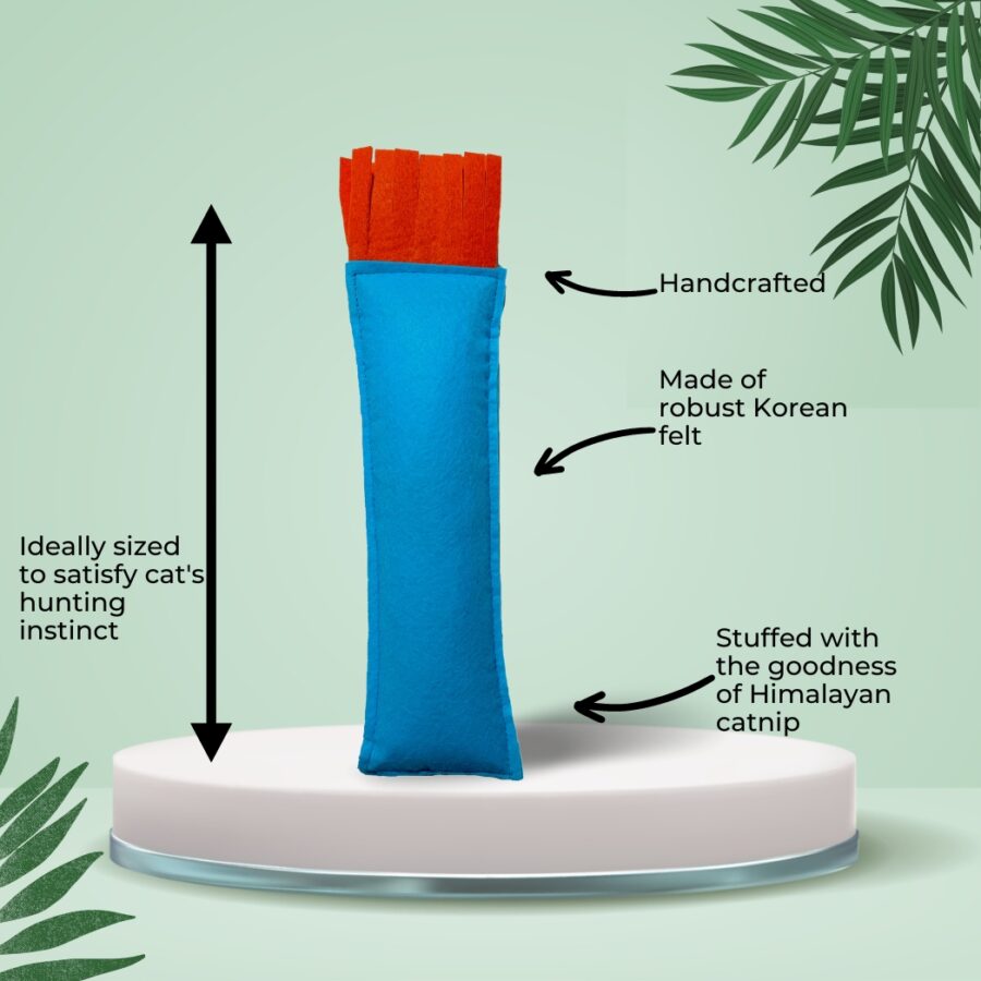 HRIKU CATNIP BUNNY KICKER TOY FOR CATS (BLUE) - Image 2