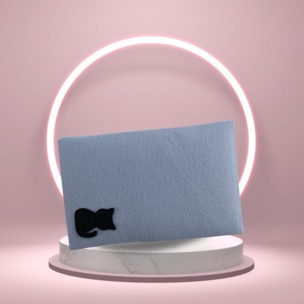 HRIKU ORGANIZER FOR PASSPORTS, DOCUMENTS, PET PASSPORTS, ACCESSORIES AND STATIONERY WITH MAGNETIC BUTTON CLOSURE IN FELT - CAT