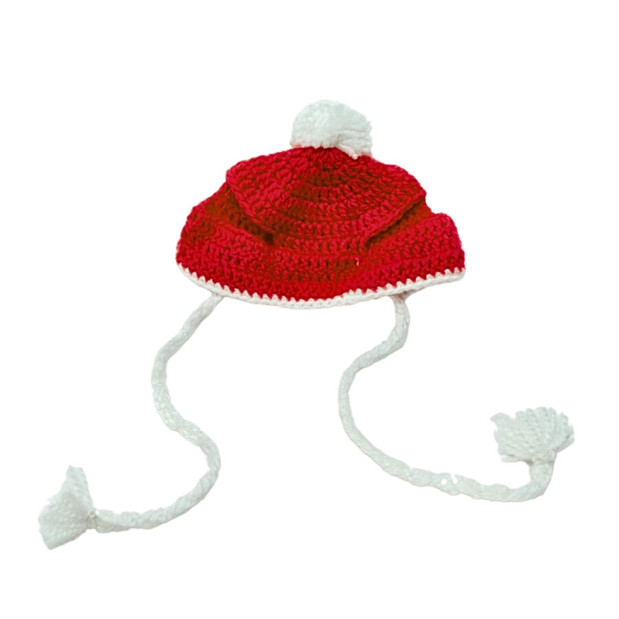 HRIKU CHRISTMAS MAGIC WOOLLEN CAP FOR PETS - (RED) - Image 3