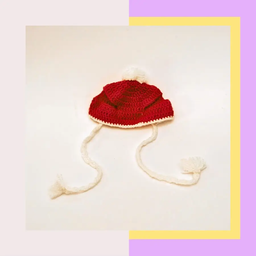 HRIKU CHRISTMAS MAGIC WOOLLEN CAP FOR PETS - (RED) - Image 2
